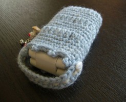 手編み携帯ケース上部