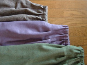 ウエストゴムのスカート3種