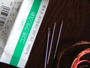 刺繍キットにセットの刺しゅう針
